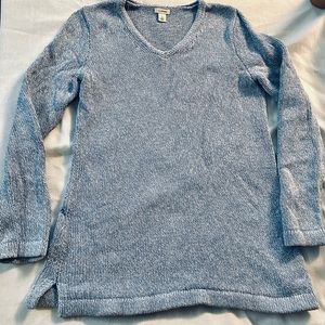 LL Bean Blue V Neck Sweater, Item ID 286480
